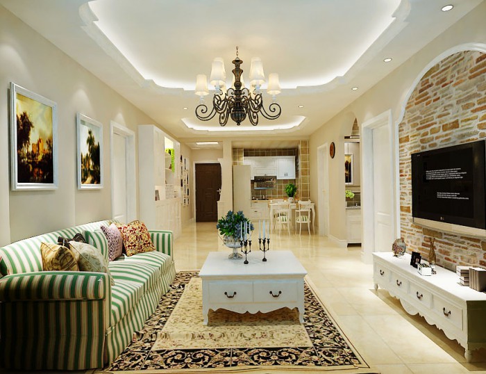 萬泰花園—110平米小田園裝修設計效果圖